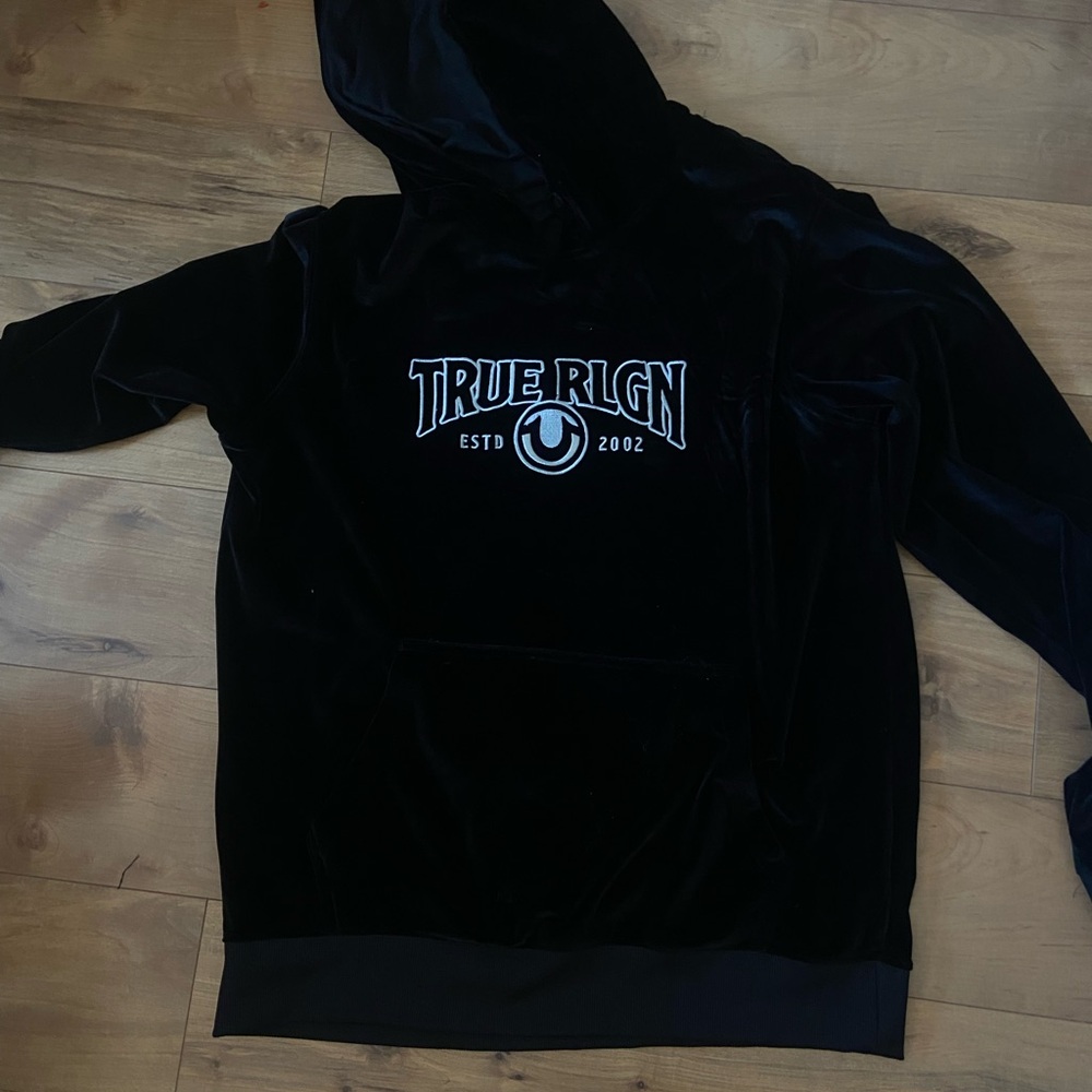 True Religion Velvet Black Hoodie